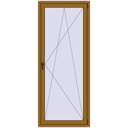 BALCONY DOOR REHAU SYNEGO 900x2200 mm LIGHT_OAK two-sided