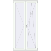 BALCONY DOOR REHAU SYNEGO 1200x2400 mm GOLDEN OAK external