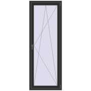 BALCONY DOOR REHAU EURO 70 800x2200 mm BLACK_STRUCTURAL two-sided