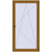 BALCONY DOOR REHAU SYNEGO 1120x2130 mm LIGHT_OAK two-sided