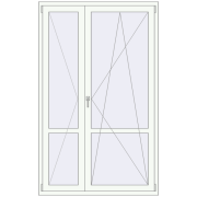 BALCONY DOOR REHAU EURO 70 1310x2100 mm RAL 9016 Traffic white two-sided BALCONY DOOR REHAU EURO 70 1310x2100 mm RAL 9016 Traffic white two-sided
