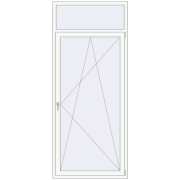 Drzwi balkonowe 1100x2600 mm BALCONY DOOR REHAU EURO 60 RAL 9016 Traffic white dwustronny