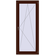 BALCONY DOOR REHAU SYNEGO 800x1900 mm BLACK_CHERRY two-sided