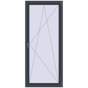 BALCONY DOOR REHAU EURO 70 1000x2300 mm ANTHRACITE_GREY_STRUKTURAL two-sided