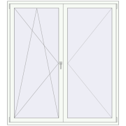 Drzwi balkonowe 1800x2000 mm BALCONY DOOR REHAU EURO 70 RAL 9016 Traffic white dwustronny