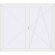 BALCONY DOOR REHAU EURO 70 2500x2200 mm RAL 9016 Traffic white two-sided