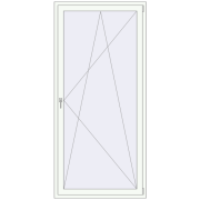 BALCONY DOOR REHAU EURO 70 1120x2400 mm RAL 9016 Traffic white two-sided