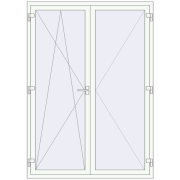 BALCONY DOOR REHAU EURO 70 1500x2100 mm RAL 9016 Traffic white dwustronny BALCONY DOOR REHAU EURO 70 1500x2100 mm RAL 9016 Traffic white dwustronny