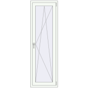 BALCONY DOOR REHAU EURO 70 600x1900 mm RAL 9016 Traffic white two-sided