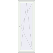 BALCONY DOOR REHAU SYNEGO 800x2400 mm RAL 9016 Traffic white two-sided