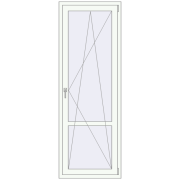 Balcony doors 740x2100 mm BALCONY DOOR REHAU SYNEGO RAL 9016 Traffic white two-sided Balcony doors 740x2100 mm BALCONY DOOR REHAU SYNEGO RAL 9016 Traffic white two-sided