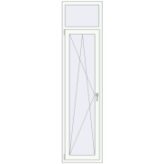 Drzwi balkonowe 600x2400 mm BALCONY DOOR REHAU EURO 70 RAL 9016 Traffic white dwustronny Drzwi balkonowe 600x2400 mm BALCONY DOOR REHAU EURO 70 RAL 9016 Traffic white dwustronny