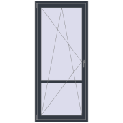 BALCONY DOOR REHAU EURO 60 930x2100 mm ANTHRACITE_GREY_STRUKTURAL two-sided