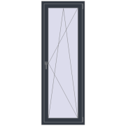 BALCONY DOOR REHAU EURO 60 700x2000 mm ANTHRACITE_GREY_STRUKTURAL two-sided