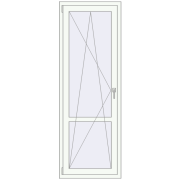 Balcony doors 710x2000 mm BALCONY DOOR REHAU EURO 70 RAL 9016 Traffic white two-sided