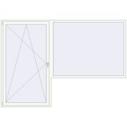 Balcony doors 3000x2100 mm BALCONY DOOR REHAU EURO 70 RAL 9016 Traffic white two-sided