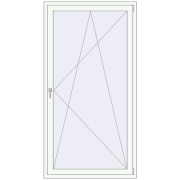 BALCONY DOOR REHAU SYNEGO 1100x2100 mm RAL 9016 Traffic white two-sided