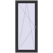 Balcony doors 850x2100 mm BALCONY DOOR REHAU EURO 70 ANTHRACITE_GREY_GLATT two-sided Balcony doors 850x2100 mm BALCONY DOOR REHAU EURO 70 ANTHRACITE_GREY_GLATT two-sided