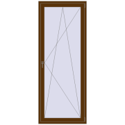 Drzwi balkonowe 900x2300 mm BALCONY DOOR REHAU SYNEGO WALNUT dwustronny