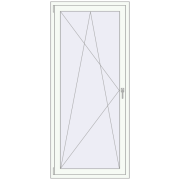 BALCONY DOOR REHAU SYNEGO 900x2000 mm RAL 9016 Traffic white two-sided