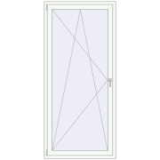 BALCONY DOOR REHAU SYNEGO 1000x2200 mm RAL 9016 Traffic white two-sided