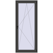 BALCONY DOOR REHAU EURO 70 900x2150 mm BASALT_GREY two-sided