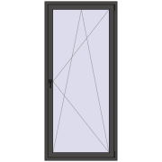 BALCONY DOOR REHAU EURO 70 1000x2150 mm BASALT_GREY two-sided