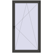Drzwi balkonowe 1200x2200 mm BALCONY DOOR REHAU SYNEGO BASALT_GREY dwustronny Drzwi balkonowe 1200x2200 mm BALCONY DOOR REHAU SYNEGO BASALT_GREY dwustronny