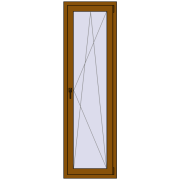 BALCONY DOOR REHAU EURO 70 600x2000 mm GOLDEN OAK two-sided