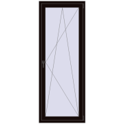 BALCONY DOOR REHAU EURO 70 800x2100 mm BLACK_BROWN two-sided