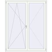 BALCONY DOOR REHAU SYNEGO 1700x2100 mm RAL 9016 Traffic white dwustronny