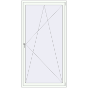 Drzwi balkonowe 1200x2300 mm BALCONY DOOR REHAU EURO 70 RAL 9016 Traffic white dwustronny