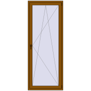 BALCONY DOOR REHAU SYNEGO 850x2300 mm GOLDEN OAK two-sided