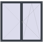 BALCONY DOOR REHAU EURO 60 2300x2200 mm ANTHRACITE_GREY_STRUKTURAL dwustronny BALCONY DOOR REHAU EURO 60 2300x2200 mm ANTHRACITE_GREY_STRUKTURAL dwustronny