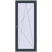 BALCONY DOOR REHAU EURO 70 900x2150 mm ANTHRACITE_GREY_STRUKTURAL two-sided