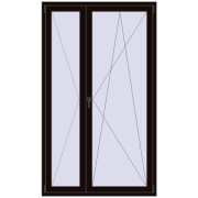 BALCONY DOOR REHAU SYNEGO 1300x2200 mm BLACK_BROWN dwustronny