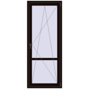 BALCONY DOOR REHAU SYNEGO 800x2000 mm BLACK_BROWN two-sided