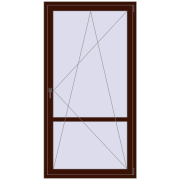 BALCONY DOOR REHAU SYNEGO 1100x2100 mm BLACK_CHERRY two-sided