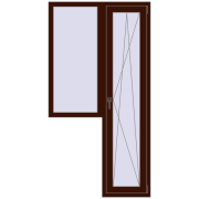 BALCONY DOOR REHAU EURO 70 1060x2030 mm BLACK_CHERRY two-sided
