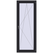 BALCONY DOOR REHAU EURO 60 800x2100 mm BLACK_ULTI-MATT two-sided