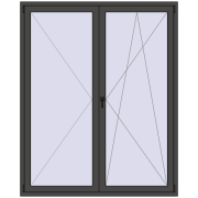 Drzwi balkonowe 1700x2100 mm BALCONY DOOR REHAU SYNEGO BASALT_GREY dwustronny Drzwi balkonowe 1700x2100 mm BALCONY DOOR REHAU SYNEGO BASALT_GREY dwustronny