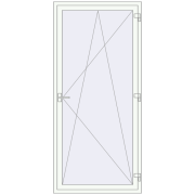 BALCONY DOOR REHAU SYNEGO 1030x2245 mm RAL 9016 Traffic white dwustronny