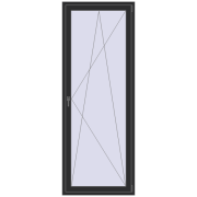 Balcony doors 900x2400 mm BALCONY DOOR REHAU SYNEGO BLACK_STRUCTURAL two-sided
