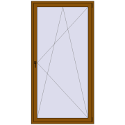 BALCONY DOOR REHAU SYNEGO 1200x2350 mm GOLDEN OAK two-sided