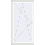 Drzwi balkonowe 1000x1900 mm BALCONY DOOR REHAU EURO 70 RAL 9016 Traffic white dwustronny Drzwi balkonowe 1000x1900 mm BALCONY DOOR REHAU EURO 70 RAL 9016 Traffic white dwustronny