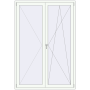 Drzwi balkonowe 1480x2160 mm BALCONY DOOR REHAU EURO 70 RAL 9016 Traffic white dwustronny Drzwi balkonowe 1480x2160 mm BALCONY DOOR REHAU EURO 70 RAL 9016 Traffic white dwustronny