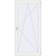BALCONY DOOR REHAU SYNEGO 1100x2200 mm RAL 9016 Traffic white two-sided
