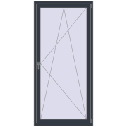 BALCONY DOOR REHAU EURO 70 1000x2100 mm ANTHRACITE_GREY_STRUKTURAL two-sided