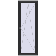 BALCONY DOOR REHAU EURO 70 800x2200 mm ANTHRACITE_GREY_GLATT two-sided