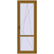 BALCONY DOOR REHAU SYNEGO 800x2200 mm LIGHT_OAK two-sided